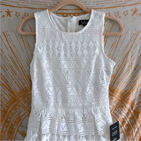 Lulu’s Madly in Love White Lace Midi Dress Size XS - Picture 8 of 14